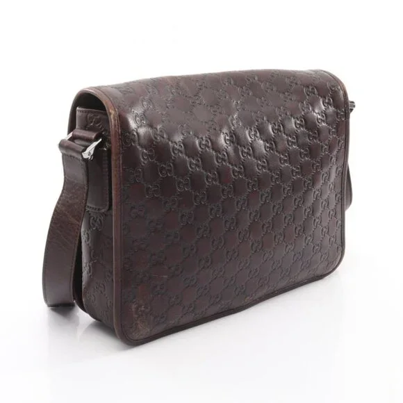 Gucci Shoulder Bag Guccissima Dark Brown Leather - Picture 2 of 9